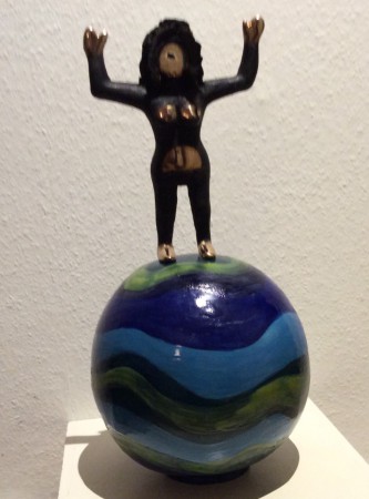 Moder Jord - stentøj og bronze 42 cm